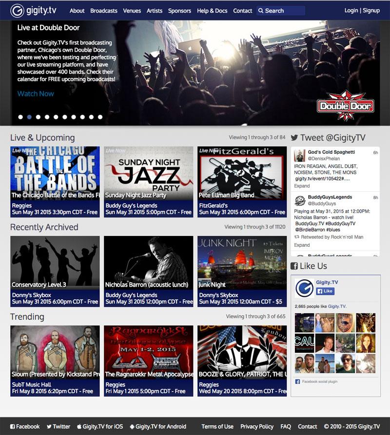 Gigity.tv Home Page