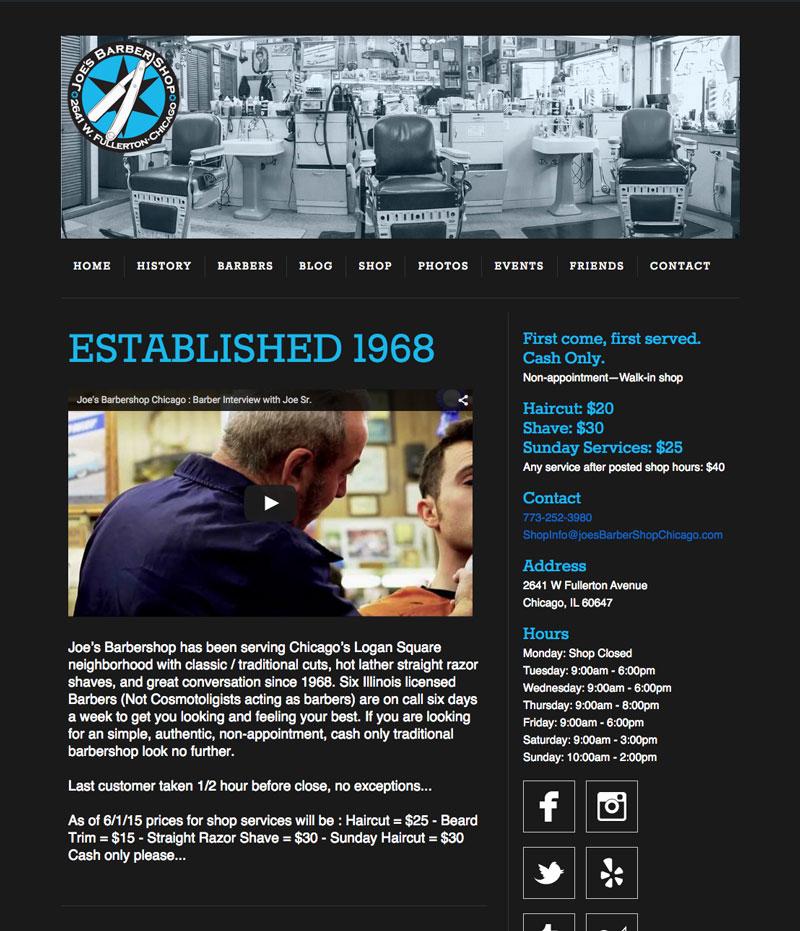 Joe's Barbershop Home Page